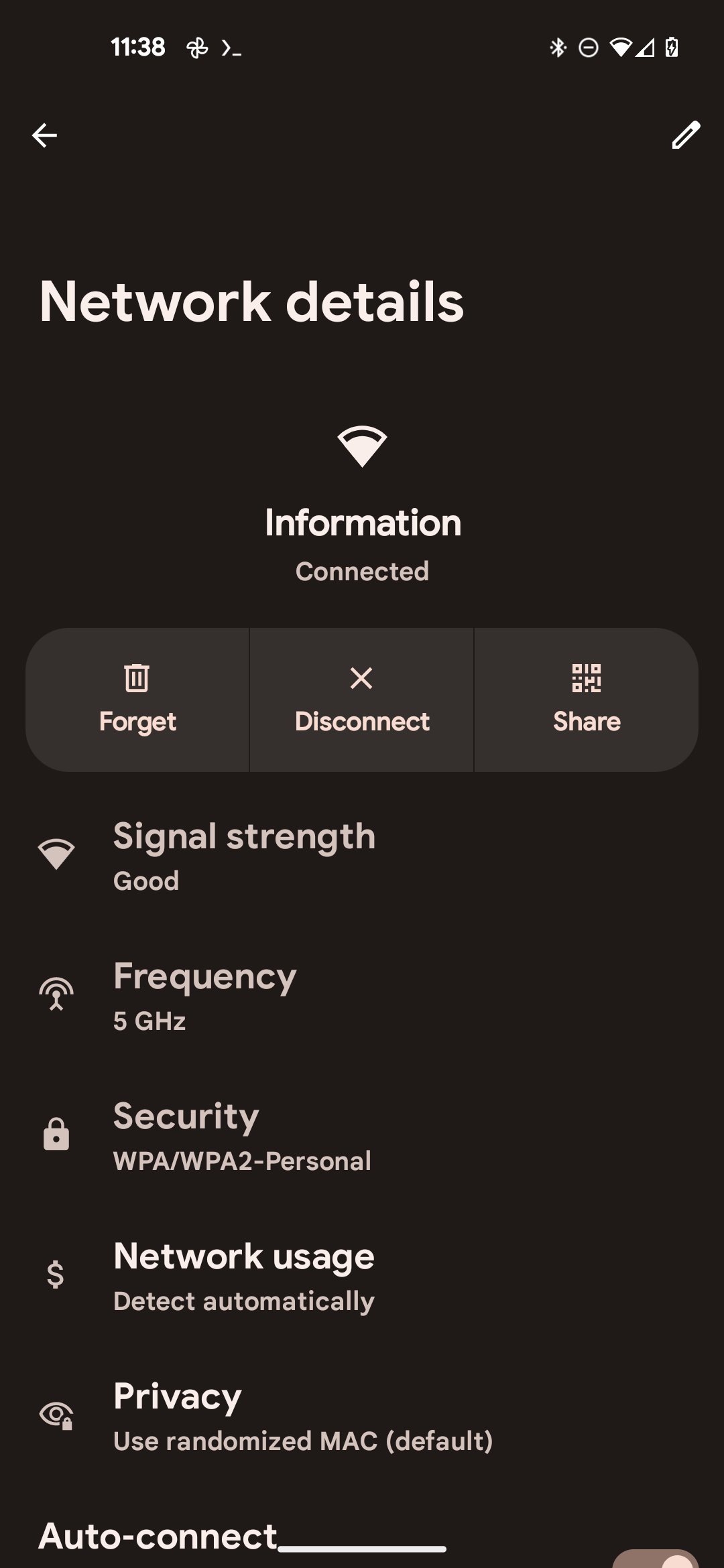 Android WiFi settings